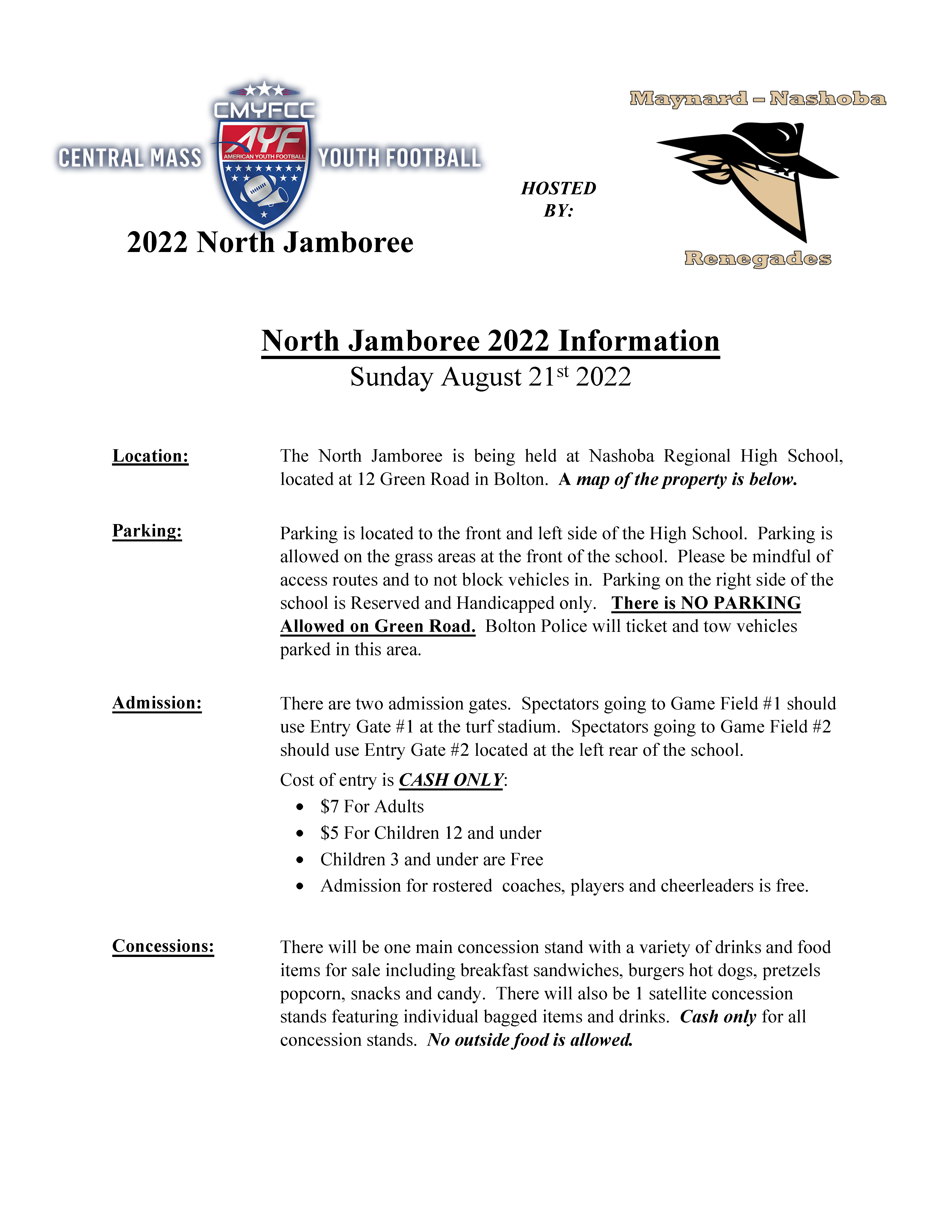 2022 North Jamboree Hudson Youth Football and Cheer