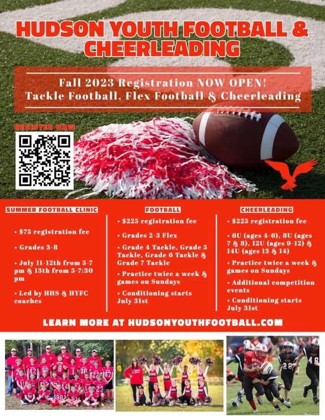 Summer Football Clinic 2023 Hudson Youth Football and Cheer